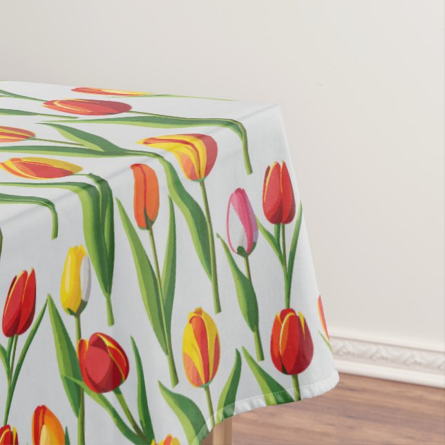 Red and Yellow Tulips Tablecloth (In Situ)