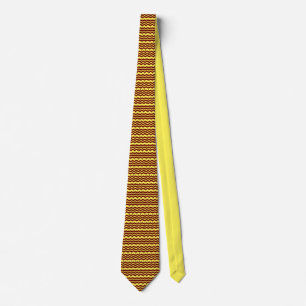 Red and yellow zigzag pattern vibrant         tie