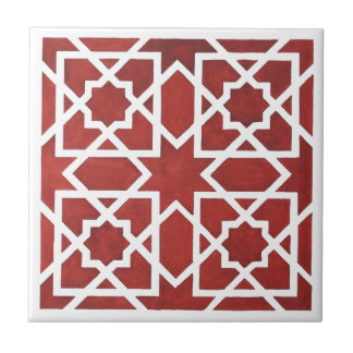 Red Andalusian mosaic SEVILLE Tile