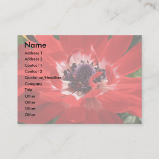 Red Anemone Business Card