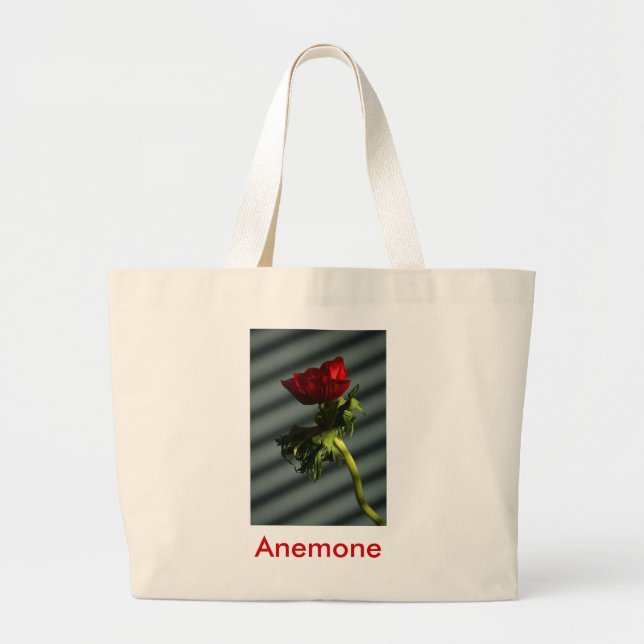 Red Anemone Large Tote Bag (Front)