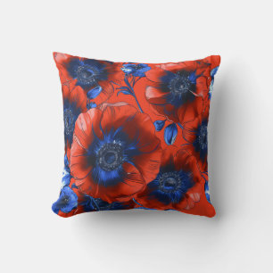 Red Anemones  Cushion