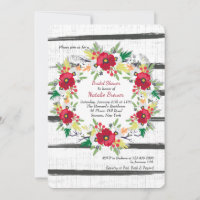 Red Anemones Invitation