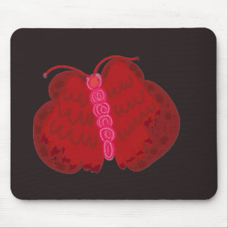 Red Angel Butterfly Mouse Mat