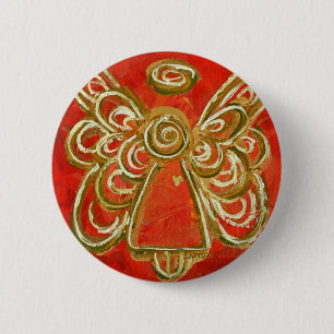 Red Angel Button