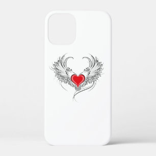 Red Angel Heart with wings iPhone 12 Mini Case