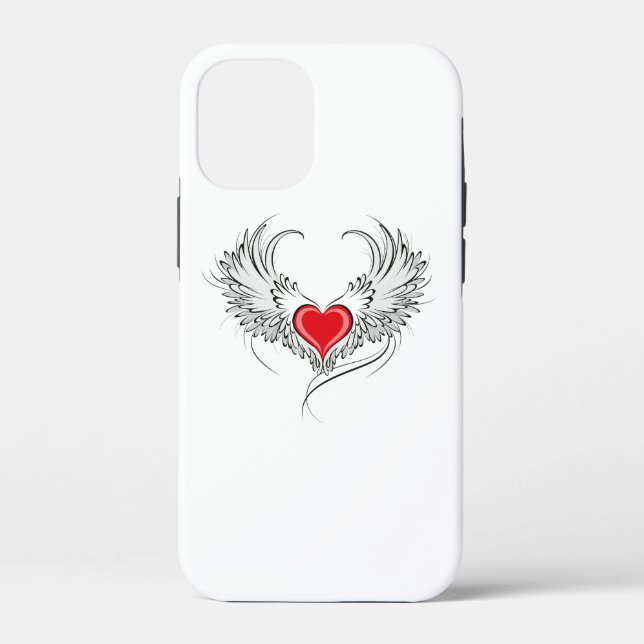 Red Angel Heart with wings Case-Mate iPhone Case (Back)