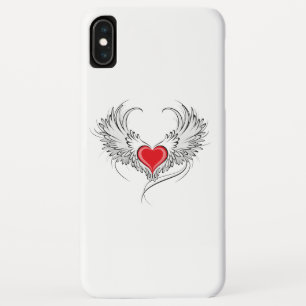 Red Angel Heart with wings iPhone XS Max Case