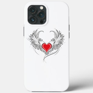 Red Angel Heart with wings iPhone 13 Pro Max Case