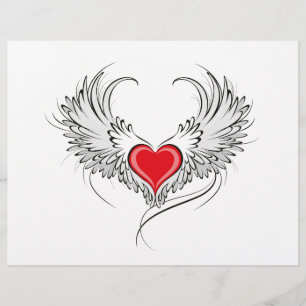 Red Angel Heart with wings Flyer
