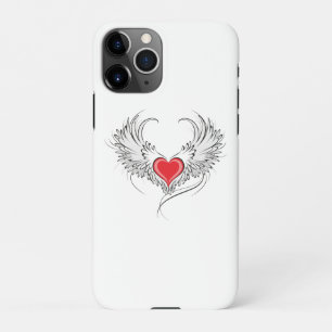Red Angel Heart with wings iPhone 11Pro Case