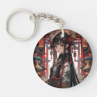 Red Anime Princess Bag Charm Key Ring