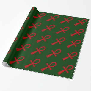 Red Ankh Wrapping Paper