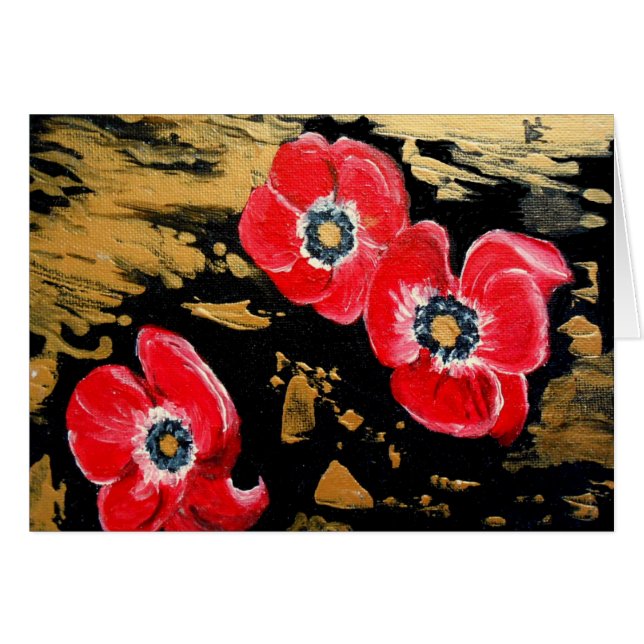 red Annemones - abstract Art (Front Horizontal)