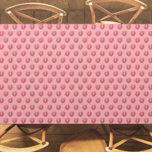 Red Anthurium Flower Seamless Pattern on Tablecloth