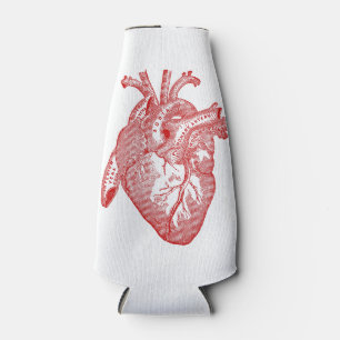 Red Antique Anatomical Heart Bottle Cooler