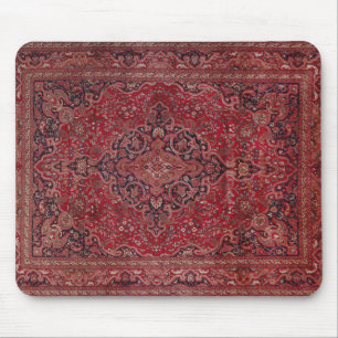 Red Antique Carpet Mouse Mat
