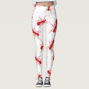 Red ants, ant nest. Halloween party Leggings