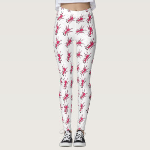 Red Ants on White Leggings