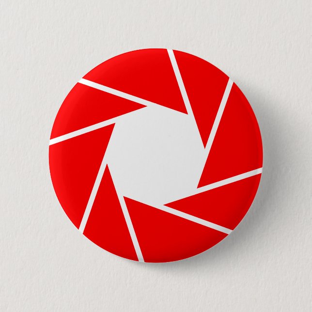 Red Aperature 6 Cm Round Badge (Front)