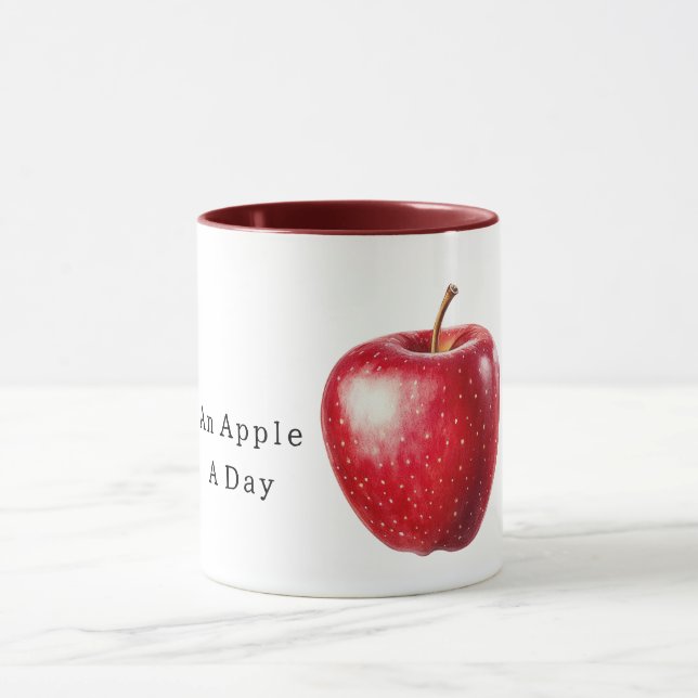 Red Apple A Day Mug (Center)