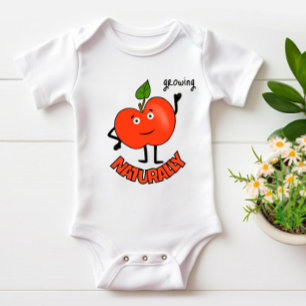 Red apple baby bodysuit