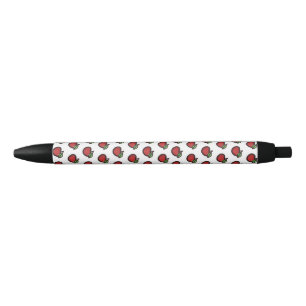 Red Apple Black Ink Pen