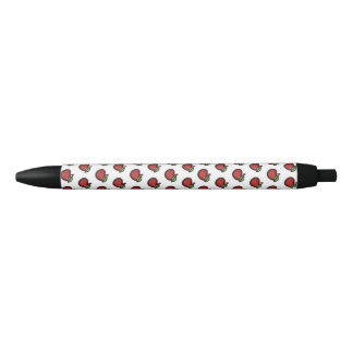 Red Apple Black Ink Pen