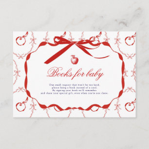 Red Apple Books for Baby Enclosure Card 3.5x5