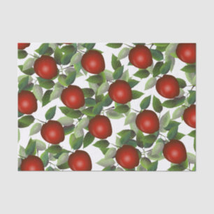 Red Apple Botanical Tissue Paper