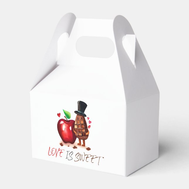 Red Apple  Bridal Shower Favour Box (Front Side)