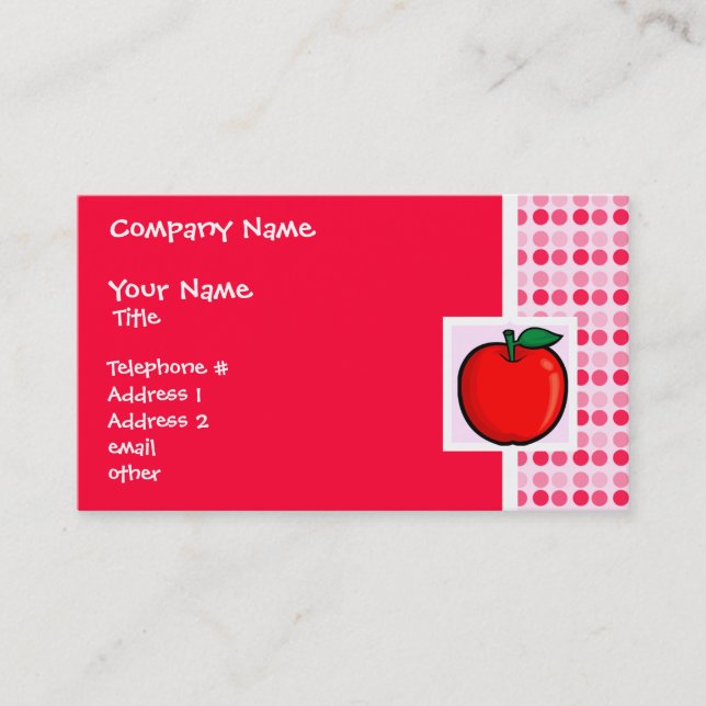 Red Apple Business Card (Front)