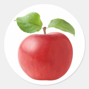 Red apple classic round sticker