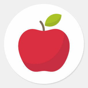 Red apple classic round sticker