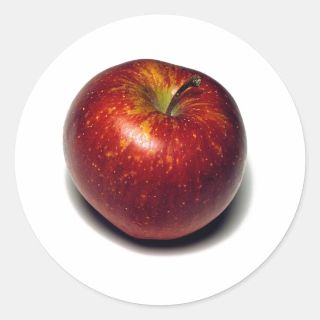 Red Apple Classic Round Sticker (Front)