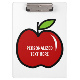 Red apple clipboard for teacher and more