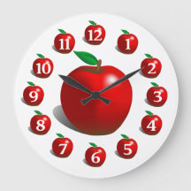 Red Apple Clock