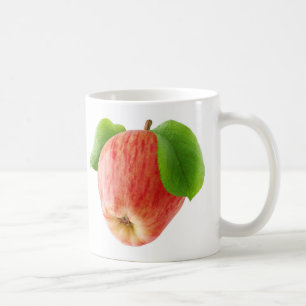 Red apple coffee mug