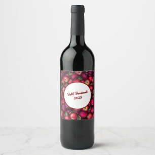 Red Apple Customisable Wine Label