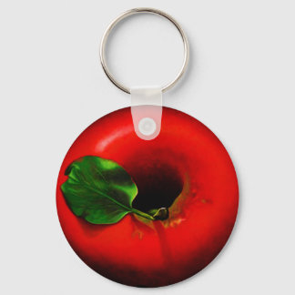 Red Apple Design Key Ring
