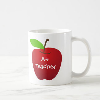 Red apple for A+ teacher appreciation custom name Coffee Mug