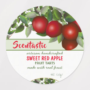 Red Apple Fruit Package Labels