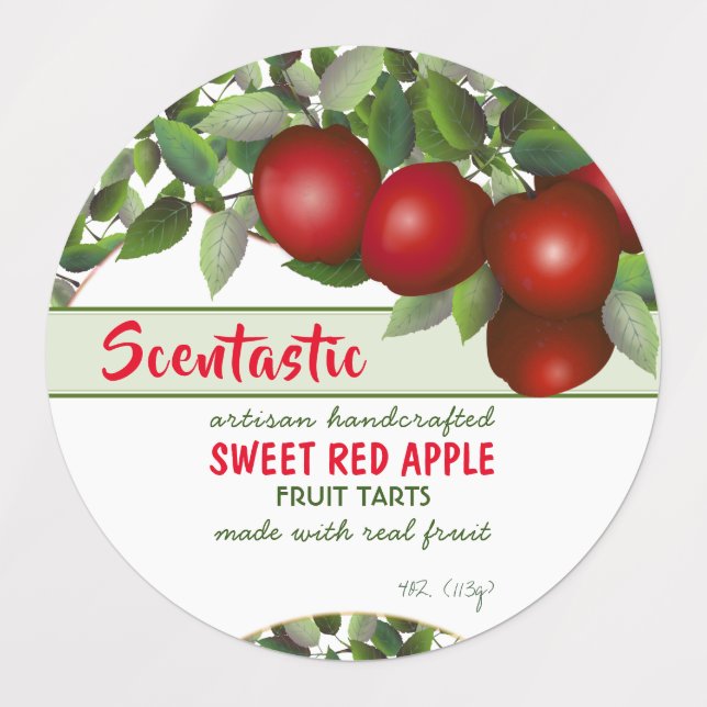 Red Apple Fruit Package Labels (Design 1)