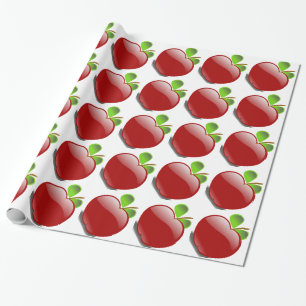 RED APPLE Glossy Wrapping Paper