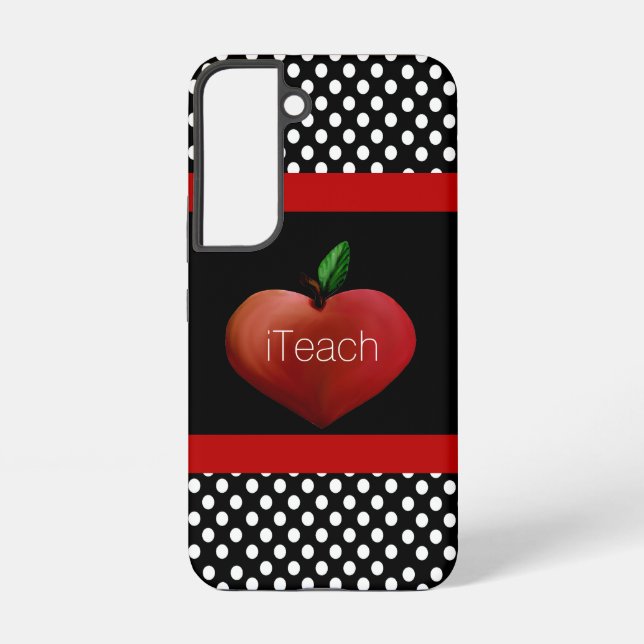 Red Apple Heart Teacher's  Samsung Galaxy S22 Case (Back)