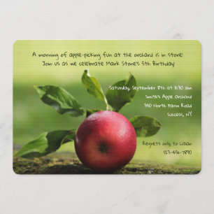 Red Apple Invitation