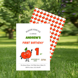 Red apple invitation