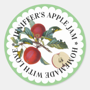 Red Apple Jam Preserve Vintage Label
