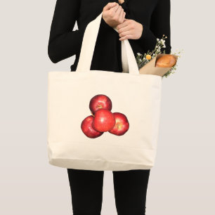 Red Apple Large Tote Bag