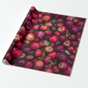Red apple lot wrapping paper